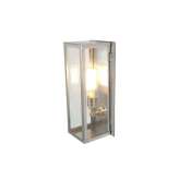 Original BTC 7650 Narrow Box Wall Light, Internal Glass, Polished Nickel, Clear Glass