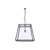 Original BTC 7636 Quad Pendant, Internal Glass, Large, Weathered Brass, Clear Glass