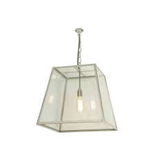 Original BTC 7636 Quad Pendant, Internal Glass, Large, Satin Nickel, Clear Glass