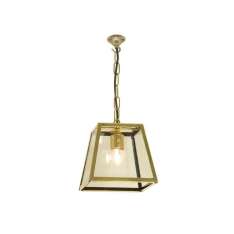 Original BTC 7636 Quad Pendant Internally Glazed, Small, Polished Brass, Clear