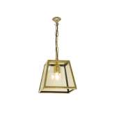 Original BTC 7636 Quad Pendant Internally Glazed, Small, Polished Brass, Clear