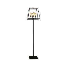 Original BTC 7636 Quad Floor Light, Weathered Brass, Clear Glass