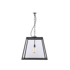 Original BTC 7635 Quad Pendant Light, Closed Top, Large, Weathered Brass, Clear