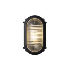 Original BTC 7530 Rectangular Bulkhead Fitting, E27, Black