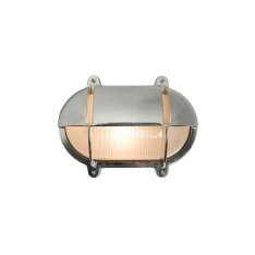 Original BTC 7436 Oval Brass Bulkhead With Eyelid Shield, Small, Chrome Plated