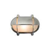 Original BTC 7435 Oval Brass Bulkhead With Eyelid Shield, Medium, Chrome Plated