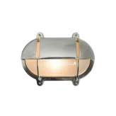 Original BTC 7434 Oval Brass Bulkhead With Eyelid Shield, Large, Chrome Plated