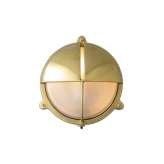 Original BTC 7427 Brass Bulkhead With Eyelid Shield, Large, Natural Brass