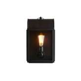 Original BTC 7250 Domed Box Wall Light, Weathered Brass, Clear Glass