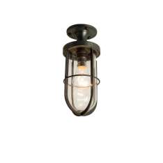 Original BTC 7204 Weatherproof Ships Well Glass Ceiling Light, Weathered Brass, Clear Glass