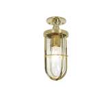 Original BTC 7204 Weatherproof Ship's Well Glass Ceiling, Polished Brass, Clear Glass
