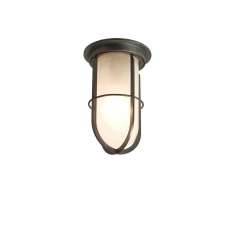 Original BTC 7203 Ship's Companionway With Guard, Weathered Brass, Frosted Glass