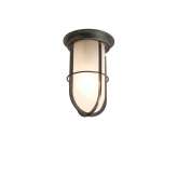 Original BTC 7203 Ship's Companionway With Guard, Weathered Brass, Frosted Glass