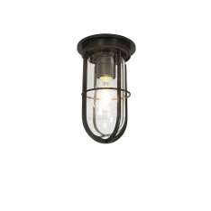 Original BTC 7203 Ship's Companionway With Guard, Weathered Brass, Clear Glass