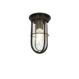 Original BTC 7203 Ship's Companionway With Guard, Weathered Brass, Clear Glass