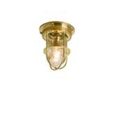 Original BTC 7202 Miniature Ship's Companionway Light & Guard, Polished Brass, Clear Glass