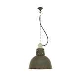 Original BTC 7165 Spun Reflector with Suspension Lampholder, Weathered Copper