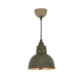 Original BTC 7165 Spun Reflector with Cord Grip Lampholder, Weathered Copper/Polished Copper