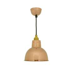 Original BTC 7165 Spun Reflector with Cord Grip Lampholder, Polished Copper