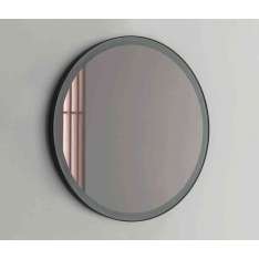 NIC Design Pastille - becklit LED light round mirror with teel frame.