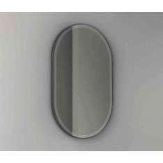 NIC Design Pastille - becklit LED light oval mirror with steel frame