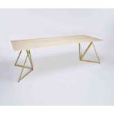 NEO/CRAFT Steel Stand Table - gold galvanized/ ash white
