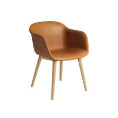 Muuto Fiber Armchair | Wood Base | Leather