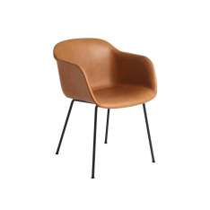 Muuto Fiber Armchair | Tube Base | Leather