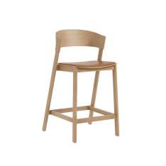 Muuto Cover Counter Stool - Refine Leather Cognac/Oak