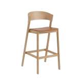 Muuto Cover Bar Stool - Refine Leather Cognac/Oak