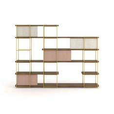 Momocca Julia Wooden sheving with metallic structure