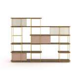 Momocca Julia Wooden sheving with metallic structure