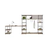 Momocca Julia Set of dressing room and wooden desk with metal structure.