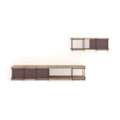 Momocca Julia Oak wood TV set furniture with hanging shelf