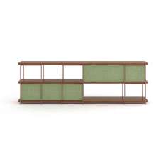 Momocca Julia Modular walnut sideboard with upholstery panels