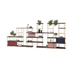 Momocca Julia Lobby modular shelving system with sliding panels