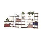 Momocca Julia Lobby modular shelving system with sliding panels