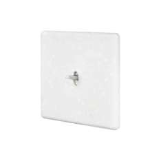 Modelec White Terrazzo - Single Cover Plate - 1 steel toggle