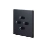 Modelec Black Mat Brass - SIngle cover plate - 4 PUSH