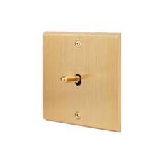 Modelec Brushed Brass - Single Cover Plate - 1 toggle