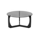 møbel copenhagen Lili lounge table Ø75 | black lacquered oak
