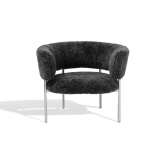 møbel copenhagen Font lounge armchair | grey sheepskin