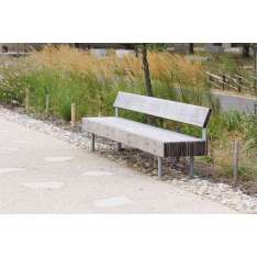 mmcité woody | Park bench with backrest