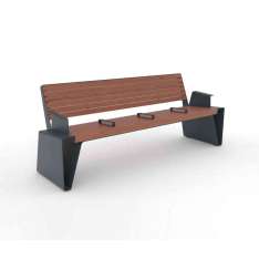 mmcité radium | Park bench with armrest