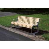 mmcité portiqoa | Park bench with backrest and armrests