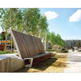 mmcité landscape | Park bench with high backrest