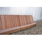 mmcité landscape | Curved park bench with high backrest