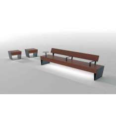 mmcité blocq | Park bench with armrest