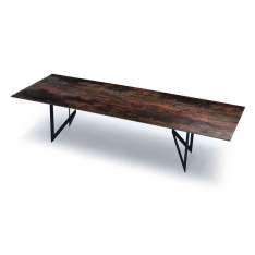 Mikodam Slim Table Oxido Flame & P. Basaltina 300X100Cm