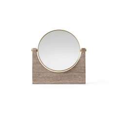 MENU Pepe Marble Mirror | Brass/Honed Brown